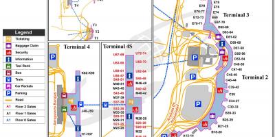 Карта аеропорт Мадрида в Іспанії 
