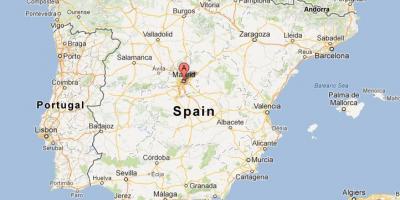 Карта Іспанії показує Мадрид