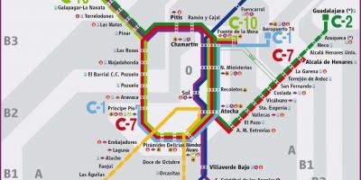 Мадрид залізничні карті