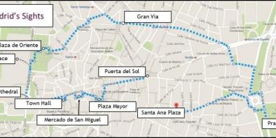 Мадрид пішохідна карті