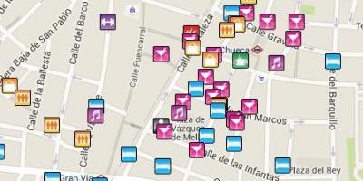 Гей-районі Мадрида карті
