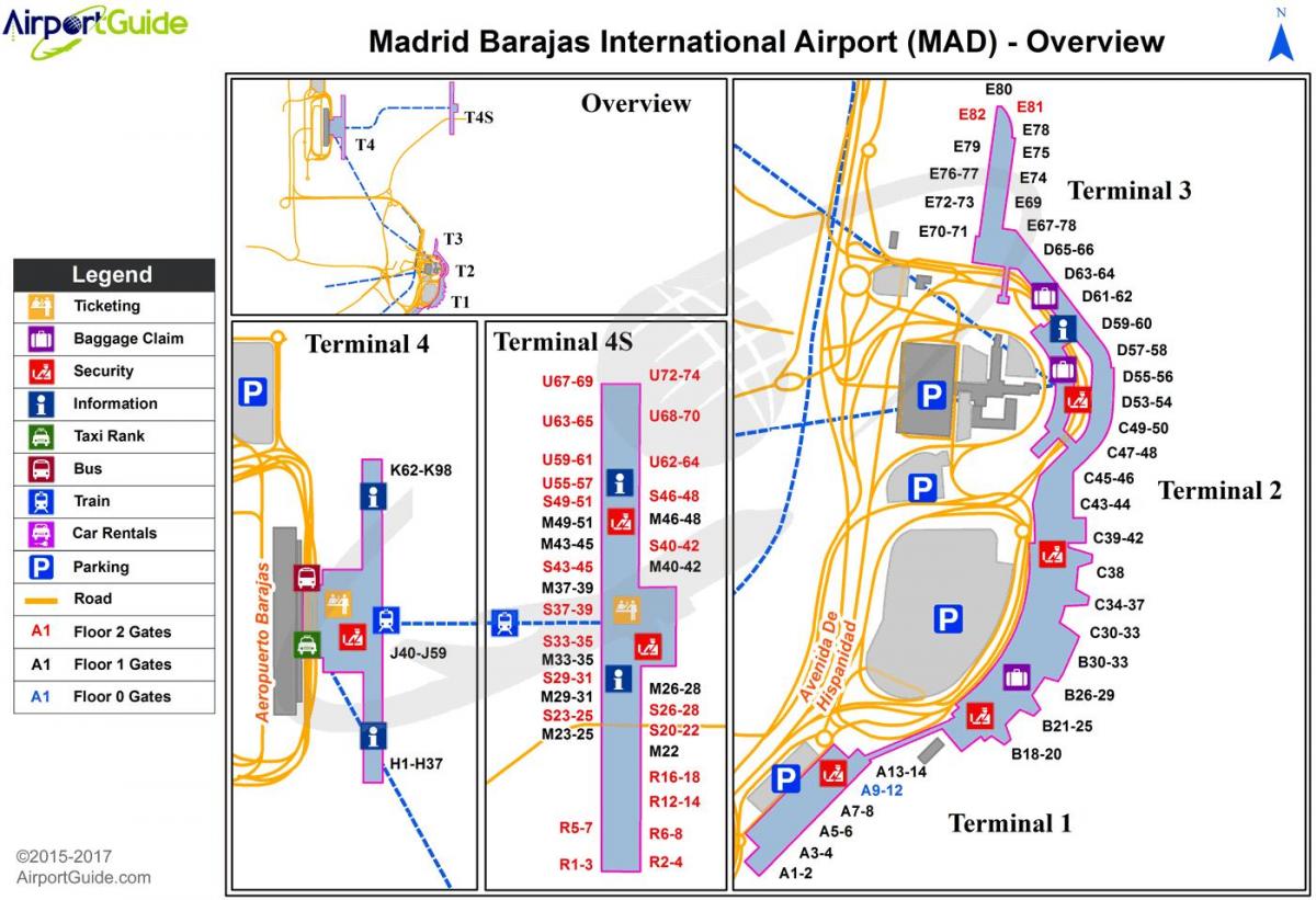 аеропорт Барахас карті