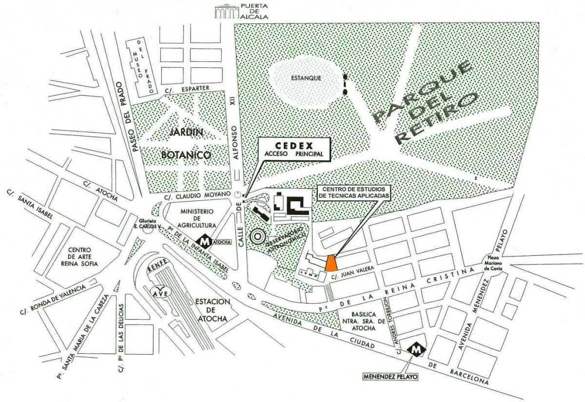 карта Аточа вокзал Мадрид