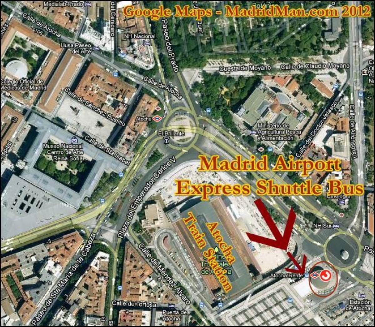 Пуерта-де-залізничний вокзал Аточа карті
