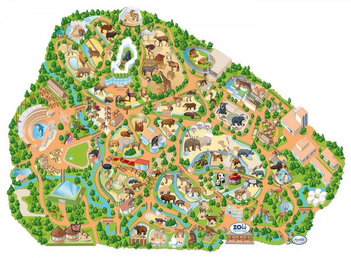 карта мадридського зоопарку