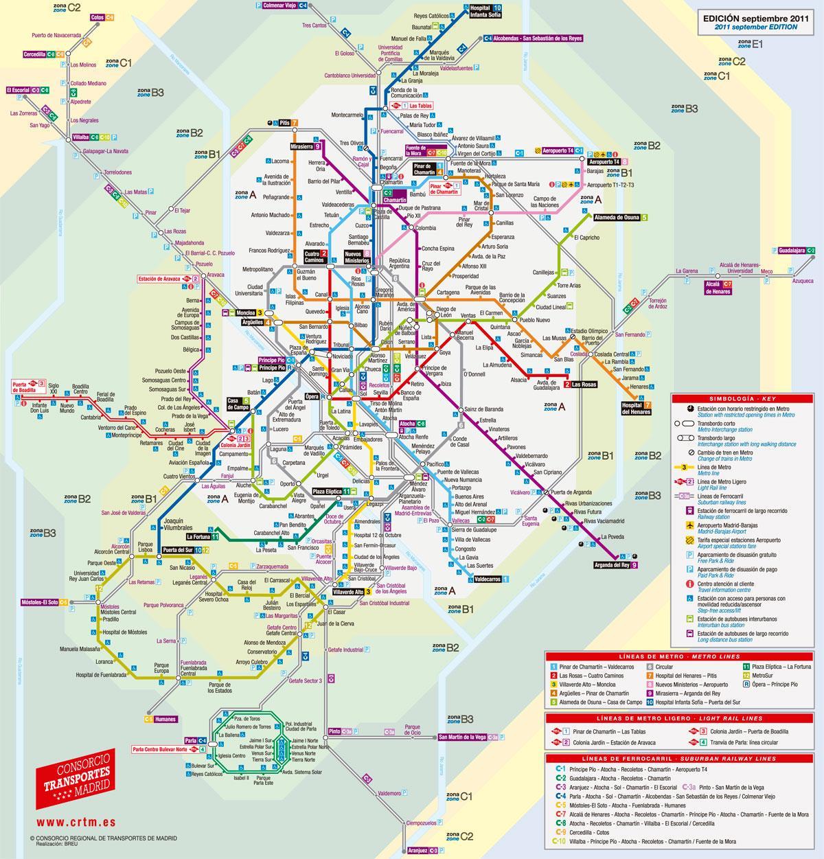 карта Мадрида на трамваї