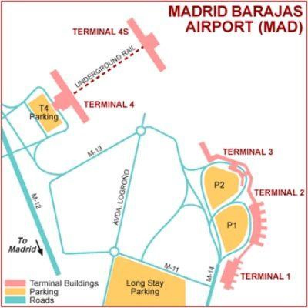 Терміналу мадридського аеропорту карті
