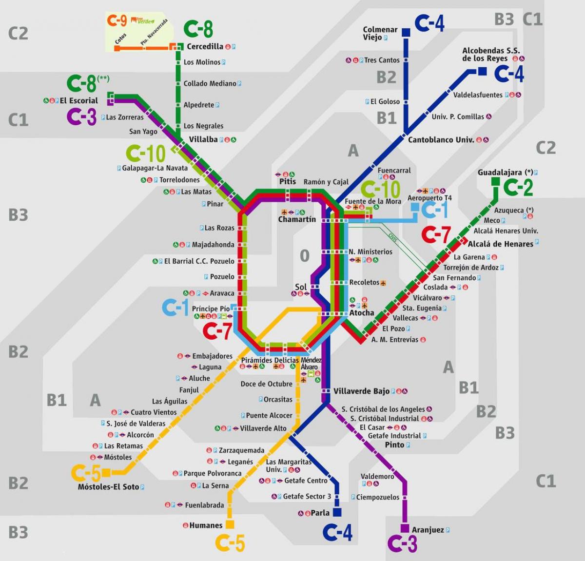 залізнична станція карті Мадрида Аточа 