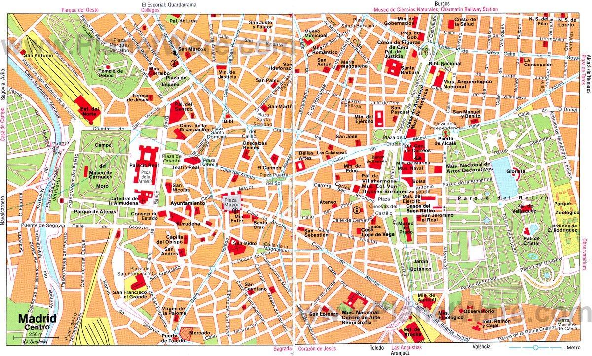 карта Бургундії вулиця Мадрид, Іспанія