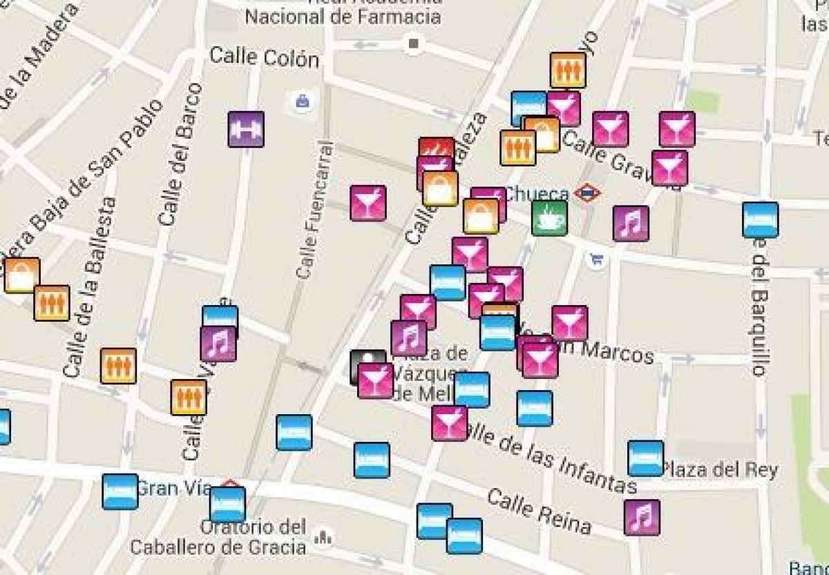 гей-районі Мадрида карті