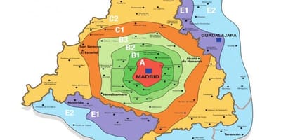 Мадриді, зона t карту