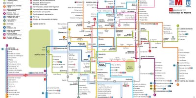 Мадрид карта метро