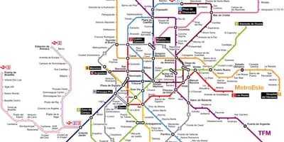Метро Мадрида Іспанія карта