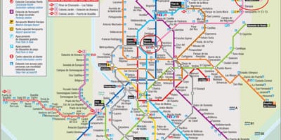 Аеропорт Мадрида схема метро 