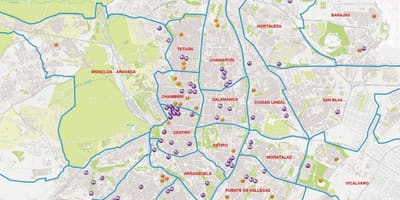 Районів Мадрида карті