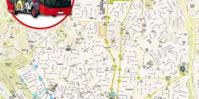 Мадрид оглядова автобусна карті