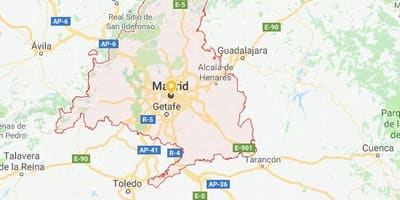 Карта Мадриді та прилеглих містах